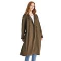 Women Olive Trench Coat Belt Double Breasted Pea Coat Faux Leather Coat Women Longline Trench Coat Faux Suede Women Casual Long Coat Women Spring Lightweighted Coat Women Autumn Faux Leather Coat -XL