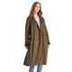 Women Olive Trench Coat Belt Double Breasted Pea Coat Faux Leather Coat Women Longline Trench Coat Faux Suede Women Casual Long Coat Women Spring Lightweighted Coat Women Autumn Faux Leather Coat -XL