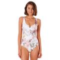 Rip Curl Tallows Full One Piece Swimsuit Small White