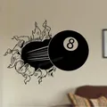 Autocollant mural en vinyle avec huit boules décoration pour chambre d'adolescent ou de garçon
