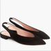 J. Crew Shoes | J Crew Suede V-Shaped Harlech Slingback Size:7 New | Color: Black | Size: 7