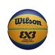 Wilson Basketball FIBA 3X3 Replica JUNIOR, Größe: 5, Gummi, Für den Innen- und Außenbereich, Gelb/Blau, WTB1133XB