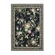 Tapis floral tissé plat - noir 140x200 cm