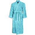 Peignoir col kimono en coton Bleu Turquoise S