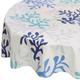 Nappe enduite bleue ovale 160 x 240 cm