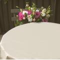 Nappe enduite beige ronde diam 160 cm