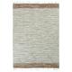 Tapis 100% coton bandes sable-blanc 160x230