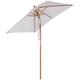 Parasol rectangulaire inclinable crème