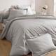 Housse de couette 240x220 en percale de coton gris brume