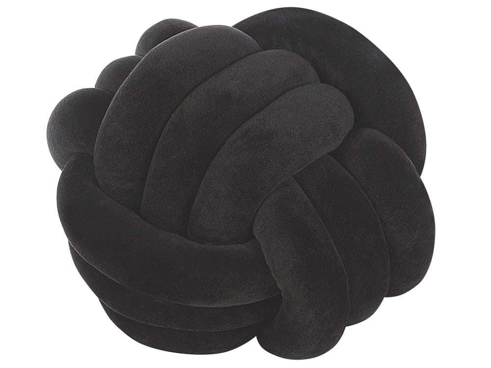 Coussin décoratif en tissu noir 30x30cm