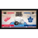Detroit Red Wings vs. Toronto Maple Leafs Framed 10" x 20" House Divided Hockey Collage