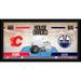 Calgary Flames vs. Edmonton Oilers Framed 10" x 20" House Divided Hockey Collage