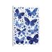 East Urban Home Blue Butterflies by Nic Squirrell - Wrapped Canvas Graphic Art Print Canvas | 18 H x 12 W x 1.5 D in | Wayfair