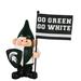 Evergreen Enterprises, Inc NCAA Flag Holder Garden Gnome Statue Resin/Plastic | 10 H x 4.5 W x 6.1 D in | Wayfair 54971FHG