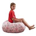 Loungie 32" Stuffed Animal Storage Bean Bag Cover For Bedroom Scratch/Tear Resistant/Microfiber/Microsuede in Pink | 0.5 H x 32 W x 32 D in | Wayfair