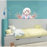 Stickalz Screaming Anime Girl Decal, Screaming Anime Girl Decal Sticker, Screaming Anime Girl Decal Wall Decor Vinyl in Pink | Wayfair