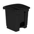 Safco Products Company SAFCO Plastic Step-On Trash Cans For Hands-Free Disposal, 8 Gallon & 12 Gallon Plastic in Black | Wayfair 9924BL