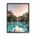 Stupell Industries Tropical Pink Flamingo Pool Relaxed Reflection Palm Trees by Daphne Polselli - Graphic Art Print in Brown | Wayfair