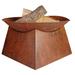 Millwood Pines Howley Steel Wood Burning Fire Pit Steel in Brown/Gray/Orange | 13 H x 22 W x 22 D in | Wayfair FF149