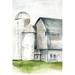 Gracie Oaks Watercolor Barn II by Jennifer Paxton Parker Painting Print on Canvas Metal | 32 H x 22 W x 1 D in | Wayfair