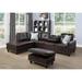 Multi Color Sectional - Wade Logan® Plyler 97.2" Wide Faux Leather Modular Corner Sectional w/ Ottoman Faux Leather | Wayfair