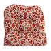 Winston Porter 19-Inch U-Shaped Premium Outdoor Tufted Dining Chair Cushions Set Of 4 Polyester in Red/Brown | 5 H x 19 W in | Wayfair