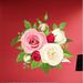 Red Barrel Studio® Rose Bouquet Wall Decal, Rose Bouquet Wall Sticker, Rose Bouquet Wall Decor Vinyl in Red/Pink/Brown | 10 H x 10 W in | Wayfair