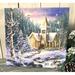 The Holiday Aisle® Christmas Chapel by Dona Gelsinger - Unframed Painting Print on Fabric Fabric | 10 H x 10 W x 0.75 D in | Wayfair