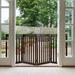 Tucker Murphy Pet™ Free Standing Gate Wood (a more stylish option) in Black/Brown | 36 H x 80 W x 0.5 D in | Wayfair