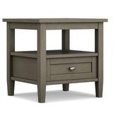 Lark Manor™ Nortonville Solid Wood End Table w/ Storage Wood in Green/Black | 19.5 H x 20 W x 18 D in | Wayfair AXWSH002-BL