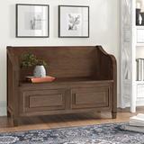 Lark Manor™ Alayjia Flip Top Storage Bench Solid + Manufactured Wood in Brown | 29.5 H x 42 W x 18 D in | Wayfair E42E8D5C2AE547449CBFDD13884BEE06