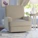 Mack & Milo™ Abingdon Upholstered Swivel Reclining Glider Polyester/or Blend in White/Brown | 39.5 H x 33 W x 35.5 D in | Wayfair