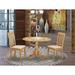 Alcott Hill® Maytham Drop Leaf Rubberwood Solid Wood Dining Set Wood/Upholstered in Brown | Wayfair 3B7320A83333453CB43678576C311ED1