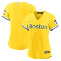 Women's Nike Gold/Light Blue Boston Red Sox City Connect Replica Jersey