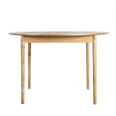 Table à manger ronde extensible 120-155x120cm bois clair