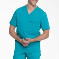 Dickies Men's Balance V-Neck Scrub Top - Teal Size L (L10364)