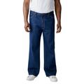 Men's Big & Tall LIBERTY BLUES™ SIDE-ELASTIC WIDE LEG 5 POCKET JEANS by Liberty Blues in Stonewash (Size 46 38)