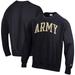 Men's Champion Black Army Knights Arch Reverse Weave Pullover Sweatshirt