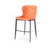 Upper Square™ Albert Bar & Counter Stool Wood/Upholstered/Metal in Orange/White/Black | 36 H x 20 W x 18 D in | Wayfair