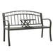 Wildon Home® Brac Patio Bench w/ a Table 49.2" Metal in Gray | 33.07 H x 49.21 W x 20.87 D in | Wayfair F59611EEFEFC4C7BBAAD75ED29F6B7BD