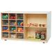 Wood Designs Double Sided 14 Compartment Shelving Unit Wood in Brown/White | 30 H x 48 W x 29 D in | Wayfair 16601