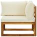 Latitude Run® Sectional Corner Sofas w/ Cushions Wood in White | 23.6 H x 27.6 W x 27.6 D in | Outdoor Furniture | Wayfair