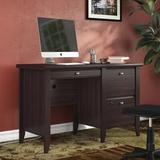 Winston Porter Fogle Desk Wood in Brown | 30.31 H x 47.63 W x 21.65 D in | Wayfair E1D02DDA66B242F38CCE9F251ADCDFEB
