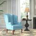 Wingback Chair - Lark Manor™ Lucious 28Cm Wide Wingback Chair Polyester/Fabric in Blue | 42 H x 28 W x 35 D in | Wayfair CAGY1717 39053365
