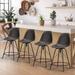 Upper Square™ Lehman Swivel Counter & Bar Stool Plastic/Acrylic/Metal in Black | 41 H x 19.3 W x 19.3 D in | Wayfair