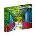 Latitude Run® Johnson Street Pedestrian Bridge, San Antonio Texas - Wrapped Canvas Photograph Print Canvas, in Green | 20 H x 1.5 D in | Wayfair