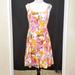 Nine West Dresses | Floral Tailored Tank Sleeve Dress | Color: Pink/Yellow | Size: 8