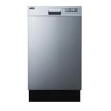 Summit Appliance Summit 18" 49 dBA Built-In Full Console Dishwasher w/ Sound Absorption Technology, in Gray | Wayfair DW18SS4ADA