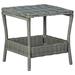 Winston Porter Outdoor Side Table Garden Patio Porch End Table w/ Storage PE Rattan Wicker/Rattan in Gray | 18.31 H x 17.72 W x 17.72 D in | Wayfair