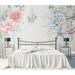 GK Wall Design Pink Blue Flowers Pastel Blossom Removable Textured Wallpaper Non-Woven in White | 112 W in | Wayfair GKWP000298W112H75